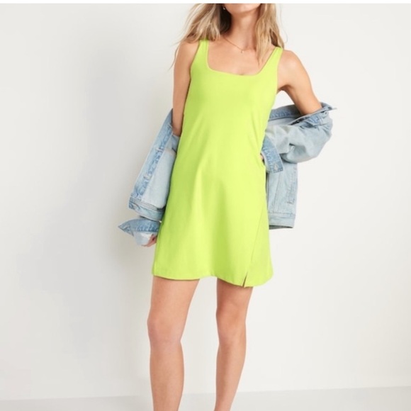 Old Navy Power-soft Neon Green Workout Dress Size S - Picture 1 of 5
